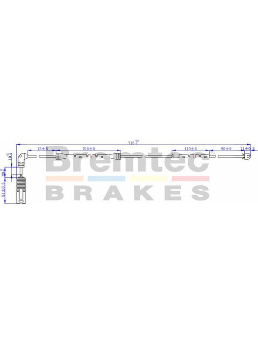 Bremtec Euroline Brake Wear Sensor BTS13 Bremtec - Micks Gone Bush