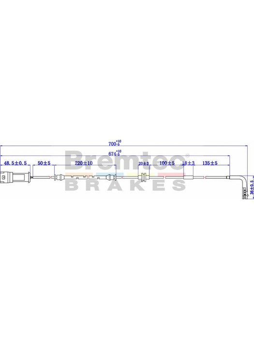 Bremtec Euroline Brake Wear Sensor BTS143 Bremtec - Micks Gone Bush