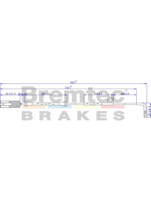 Bremtec Euroline Brake Wear Sensor BTS15 Bremtec - Micks Gone Bush