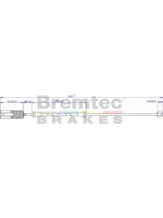 Bremtec Euroline Brake Wear Sensor BTS17 Bremtec - Micks Gone Bush