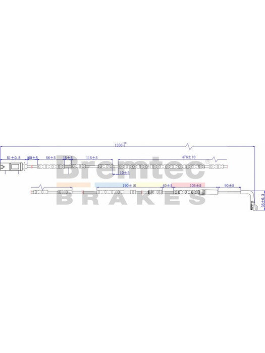 Bremtec Euroline Brake Wear Sensor BTS232 Bremtec - Micks Gone Bush