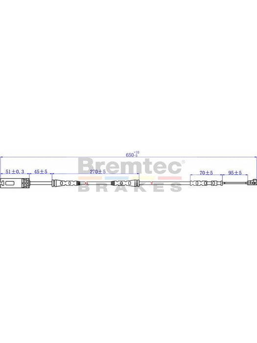 Bremtec Euroline Brake Wear Sensor BTS233 Bremtec - Micks Gone Bush