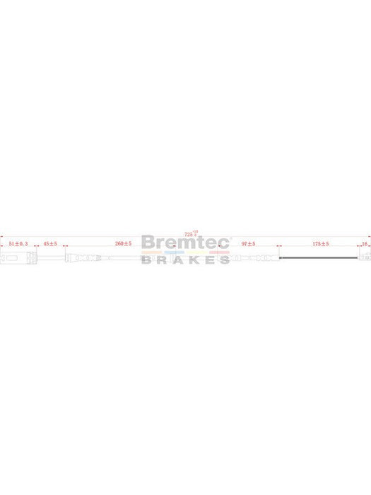 Bremtec Euroline Brake Wear Sensor BTS234 Bremtec - Micks Gone Bush