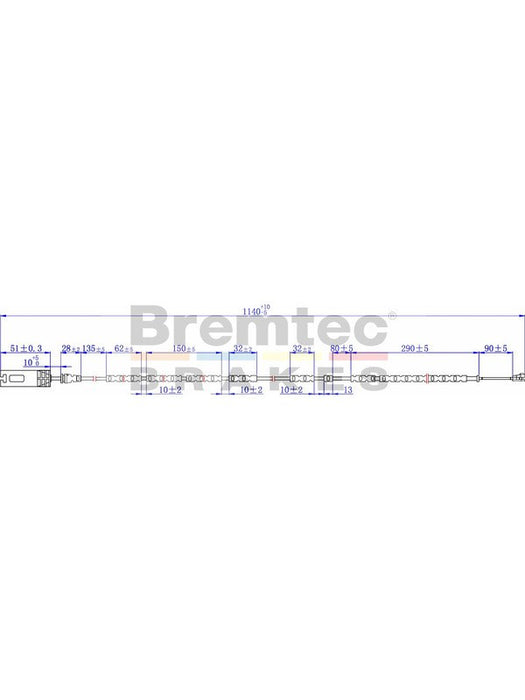 Bremtec Euroline Brake Wear Sensor BTS239 Bremtec - Micks Gone Bush