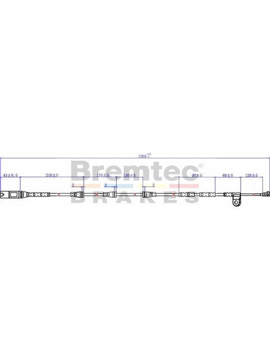 Bremtec Euroline Brake Wear Sensor BTS243 Bremtec - Micks Gone Bush
