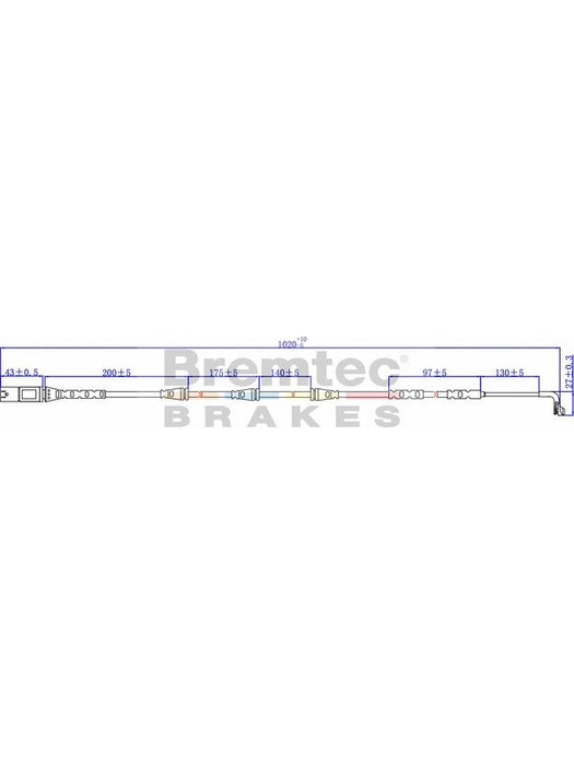 Bremtec Euroline Brake Wear Sensor BTS249 Bremtec - Micks Gone Bush
