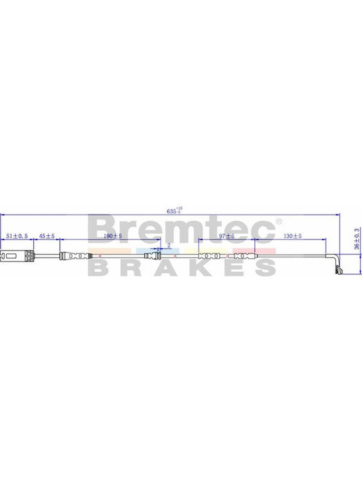 Bremtec Euroline Brake Wear Sensor BTS250 Bremtec - Micks Gone Bush