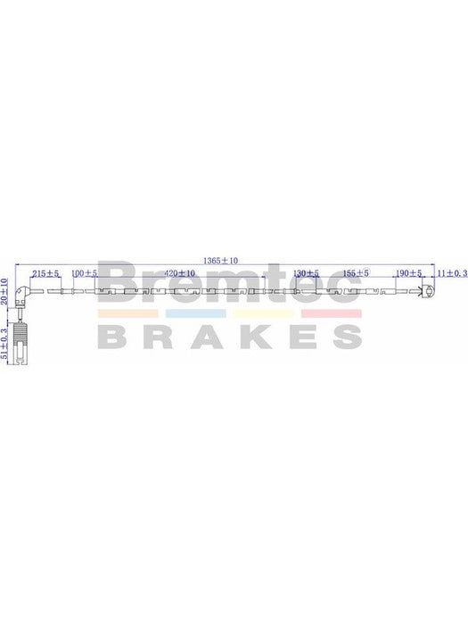 Bremtec Euroline Brake Wear Sensor BTS26 Bremtec - Micks Gone Bush
