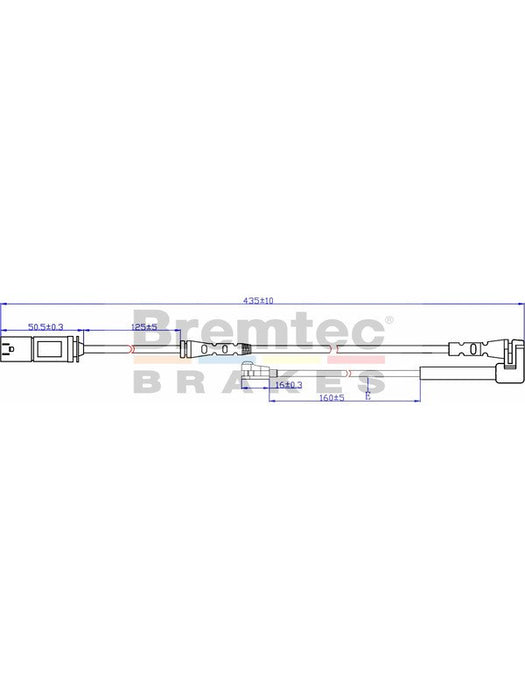 Bremtec Euroline Brake Wear Sensor BTS296 Bremtec - Micks Gone Bush