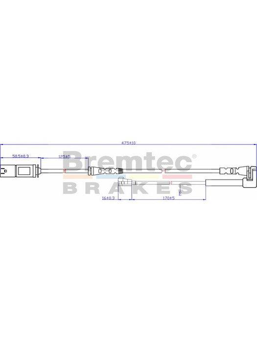 Bremtec Euroline Brake Wear Sensor BTS298 Bremtec - Micks Gone Bush