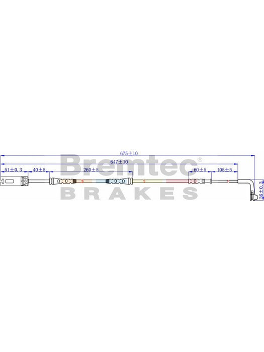 Bremtec Euroline Brake Wear Sensor BTS29 Bremtec - Micks Gone Bush