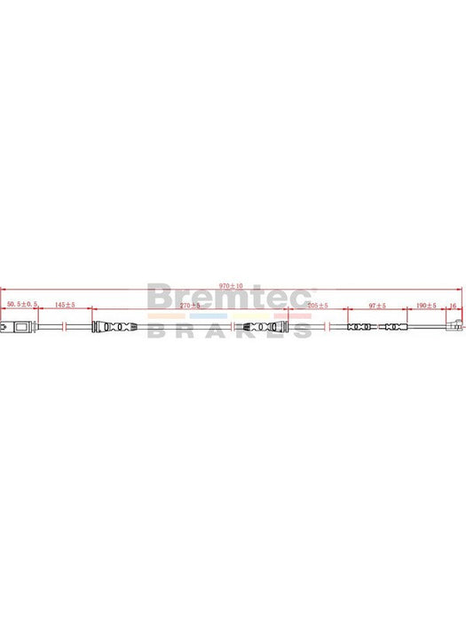 Bremtec Euroline Brake Wear Sensor BTS301 Bremtec - Micks Gone Bush