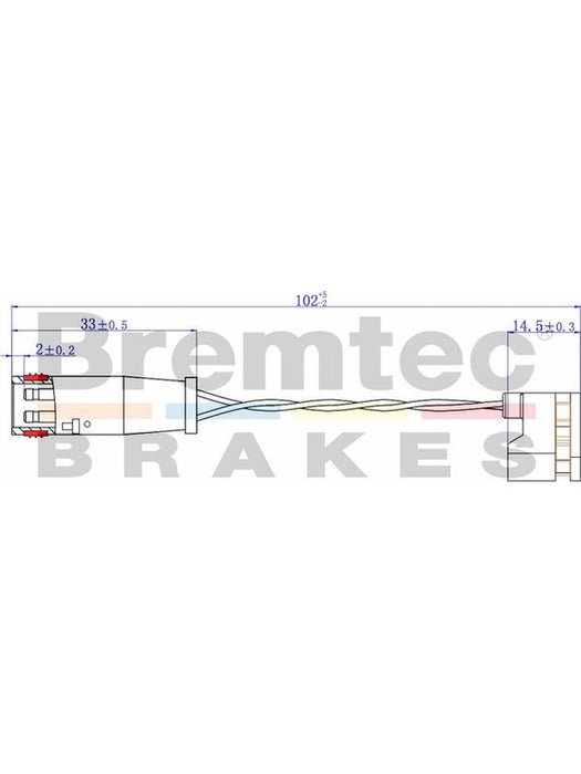 Bremtec Euroline Brake Wear Sensor BTS305 Bremtec - Micks Gone Bush