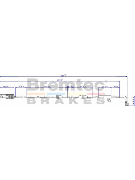 Bremtec Euroline Brake Wear Sensor BTS36 Bremtec - Micks Gone Bush