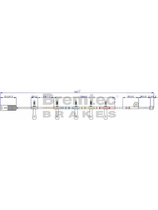 Bremtec Euroline Brake Wear Sensor BTS38 Bremtec - Micks Gone Bush