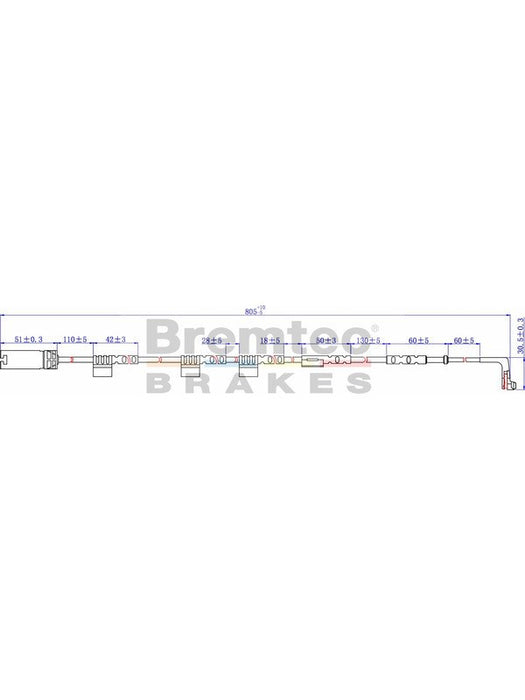 Bremtec Euroline Brake Wear Sensor BTS50 Bremtec - Micks Gone Bush