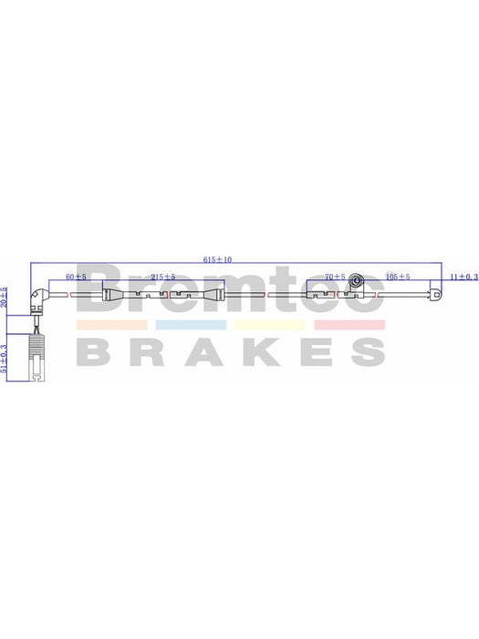 Bremtec Euroline Brake Wear Sensor BTS54 Bremtec - Micks Gone Bush