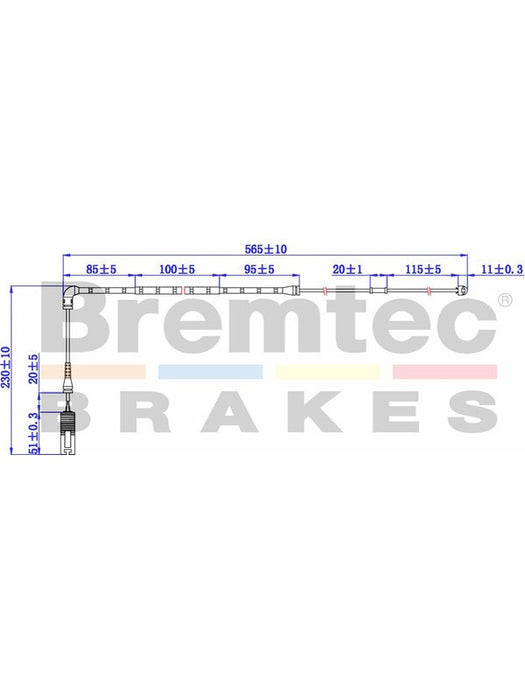 Bremtec Euroline Brake Wear Sensor BTS56 Bremtec - Micks Gone Bush