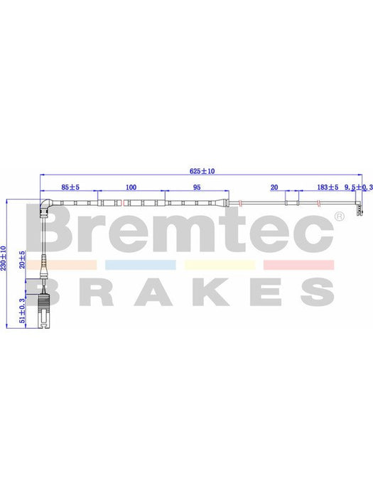 Bremtec Euroline Brake Wear Sensor BTS61 Bremtec - Micks Gone Bush