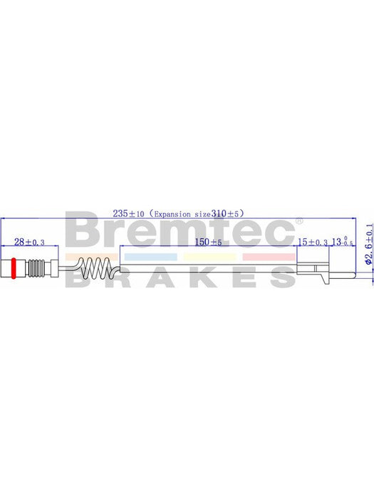 Bremtec Euroline Brake Wear Sensor BTS68 Bremtec - Micks Gone Bush