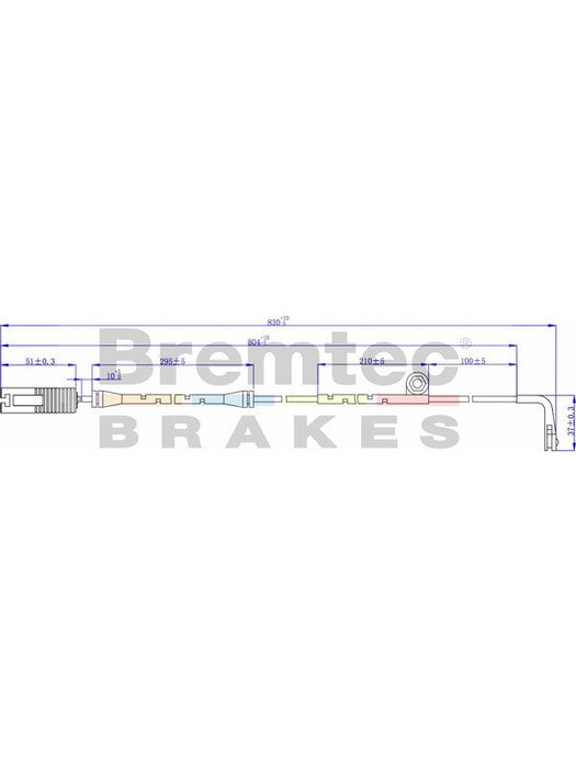 Bremtec Euroline Brake Wear Sensor BTS6 Bremtec - Micks Gone Bush