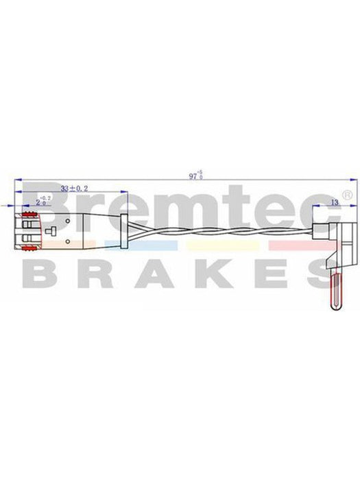Bremtec Euroline Brake Wear Sensor BTS77 Bremtec - Micks Gone Bush