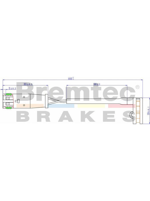 Bremtec Euroline Brake Wear Sensor BTS86 Bremtec - Micks Gone Bush