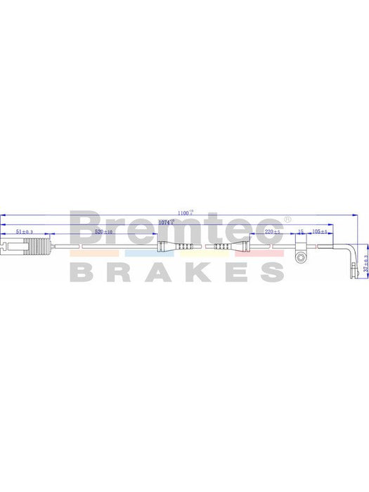 Bremtec Euroline Brake Wear Sensor BTS9 Bremtec - Micks Gone Bush