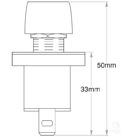 OEX Push Button Switch Off Momentary On Spst 10A 12V Part No. ACX3610BL SWITCH OEX - Micks Gone Bush