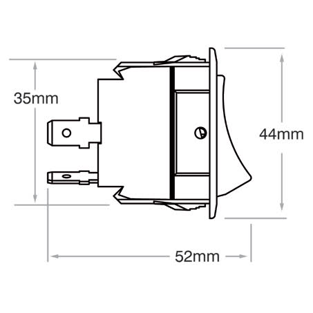 Narva Heavy Duty Rocker Switch Off/on Spst 20A 12V Part No. 63040BL SWITCH NARVA - Micks Gone Bush