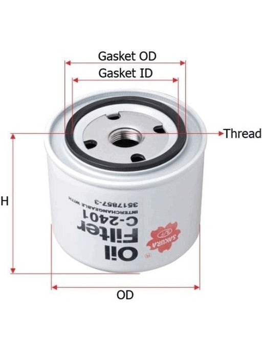 Sakura Spin-On Oil Filter C-2401 Sakura - Micks Gone Bush