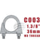 Aunger U-Bolt Clamp M8 X 36mm Zinc Plated C003-10 Aunger - Micks Gone Bush