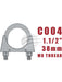 Aunger U-Bolt Clamp M8 X 38mm Zinc Plated C004-10 Aunger - Micks Gone Bush