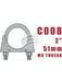 Aunger U-Bolt Clamp M8 X 51mm Zinc Plated C008-10 Aunger - Micks Gone Bush