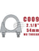 Aunger U-Bolt Clamp M8 X 54mm Zinc Plated C009-10 Aunger - Micks Gone Bush