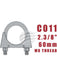 Aunger U-Bolt Clamp M8 X 60mm Zinc Plated C011-10 Aunger - Micks Gone Bush
