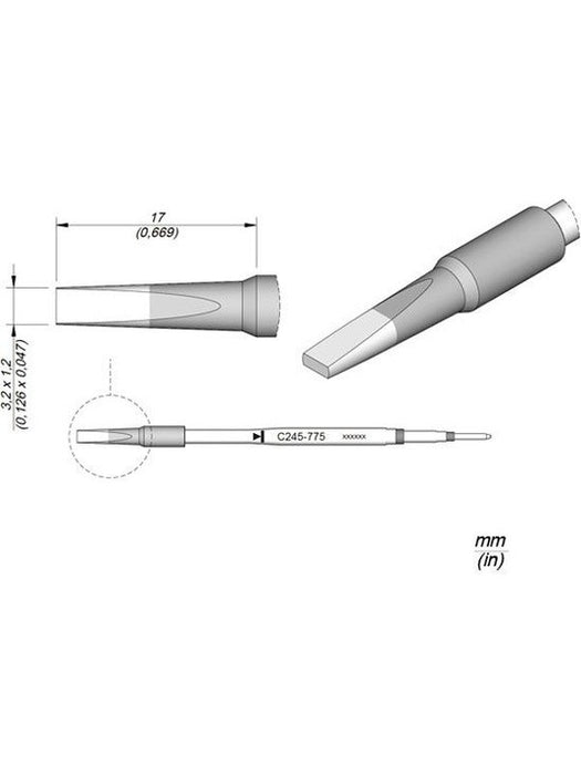 JBC Cartridge Chisel 3,2 x 1,2 C245775 JBC - Micks Gone Bush