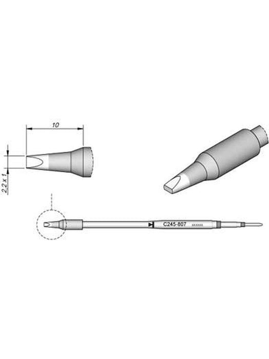 JBC Chisel Tip 2.2 x 1mm C245807 JBC - Micks Gone Bush