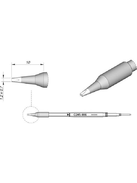 JBC 1.2X0.7mm Chisel Cartridge Tip C245906 JBC - Micks Gone Bush