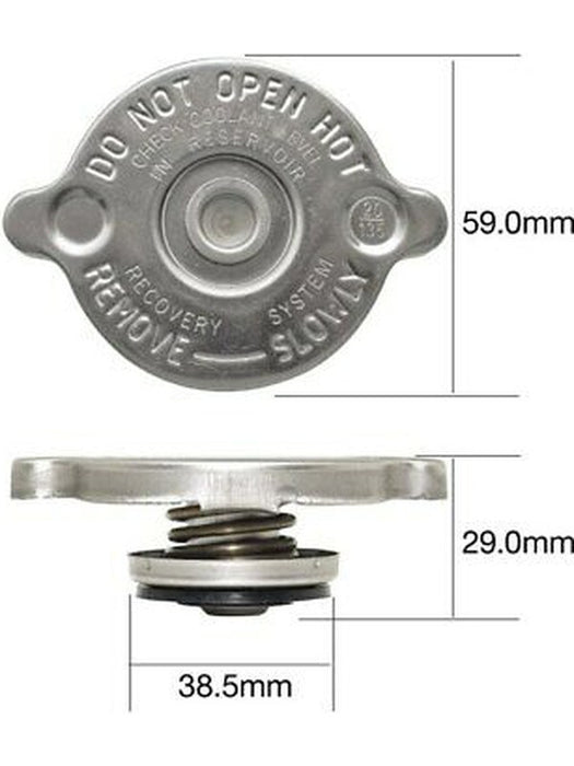 Tridon Radiator Cap 7Psi 50Kpa Recovery Type Metal Standard Bayonet CA0750 Tridon - Micks Gone Bush