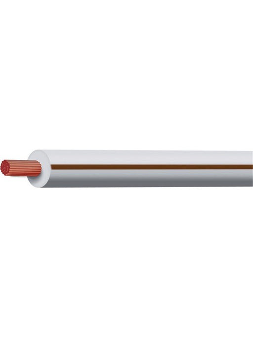 Tycab Single Cable Core Tracer 4mm 10A 30M White Brown CB004A1-030WEBN Tycab - Micks Gone Bush