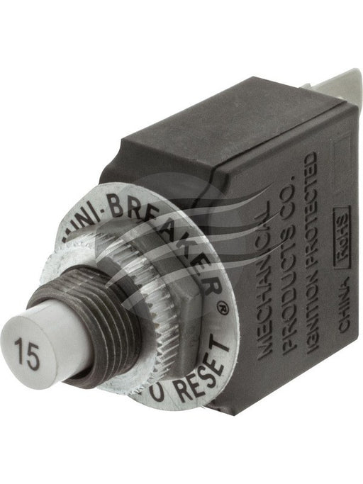Jaylec Circuit Breaker 14 Series 15A Type III Manual Reset Panel Mount CB1715 Circuit Breakers Jaylec - Micks Gone Bush