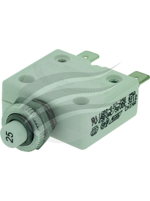Jaylec Circuit Breaker 16 Series 25A Type III Manual Reset Panel Mount CB1725 Circuit Breakers Jaylec - Micks Gone Bush