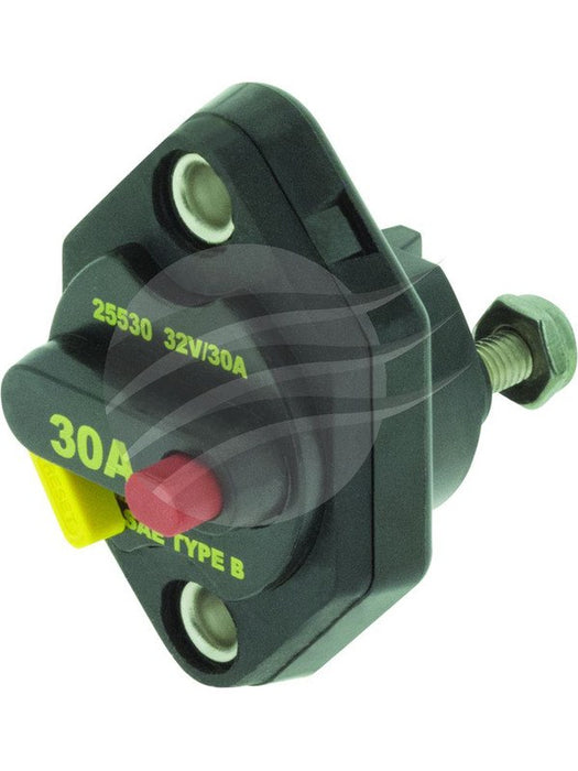 Bussmann Circuit Breaker 255 Series 30A Manual Reset Panel Mount CB5530 BUSSMANN - Micks Gone Bush