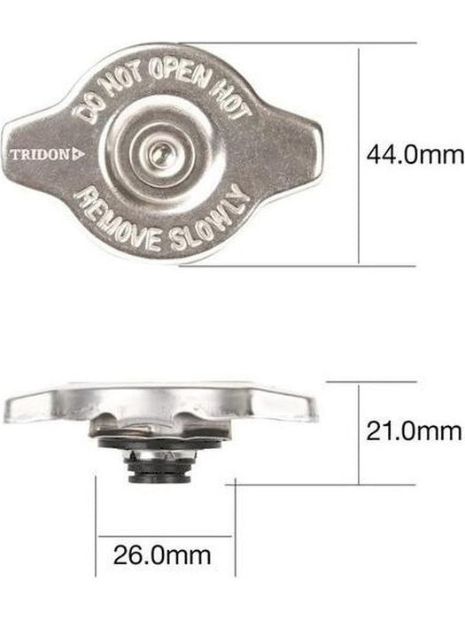Tridon Radiator Cap 13Psi 90Kpa Metal Recovery Type Extra Small Japanese CC1390 Tridon - Micks Gone Bush