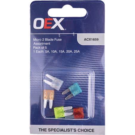 OEX Micro 2 Blade Fuse Assortment Pack – ACX1659 BLADE FUSES OEX - Micks Gone Bush