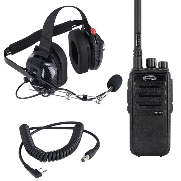 Rugged Radios 2-Way Radio Crew Chief Spotter 1 Man Signal Headset CREW-RDH-U RUGGED RADIOS - Micks Gone Bush