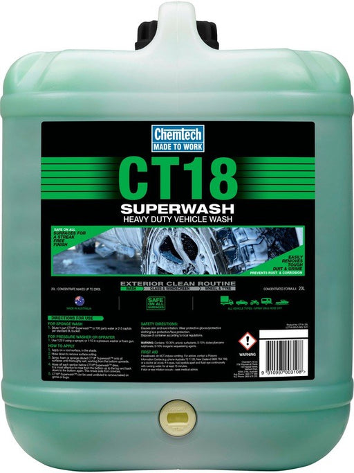 Chemtech CT18 Superwash Heavy Duty Concentrated Cleaning Solution 20L CT18-20L CHEMTECH - Micks Gone Bush