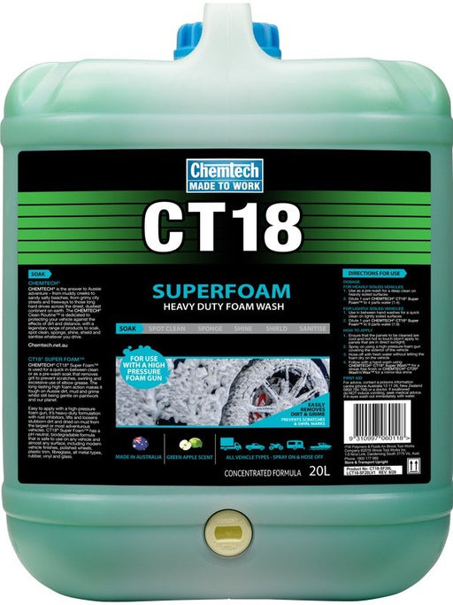 Chemtech CT18 Superfoam Heavy Duty Foam Wash 20L CT18-SF20L CHEMTECH - Micks Gone Bush