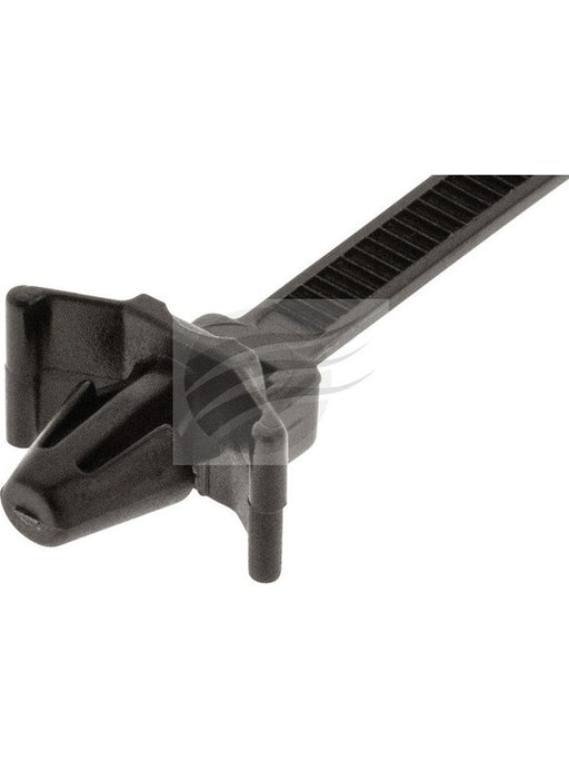 Jaylec Pack 100 Cable Tie 150mm X 3.6mm Black Push Mount Uv & Heat Res CT4008 Cable Ties Jaylec - Micks Gone Bush